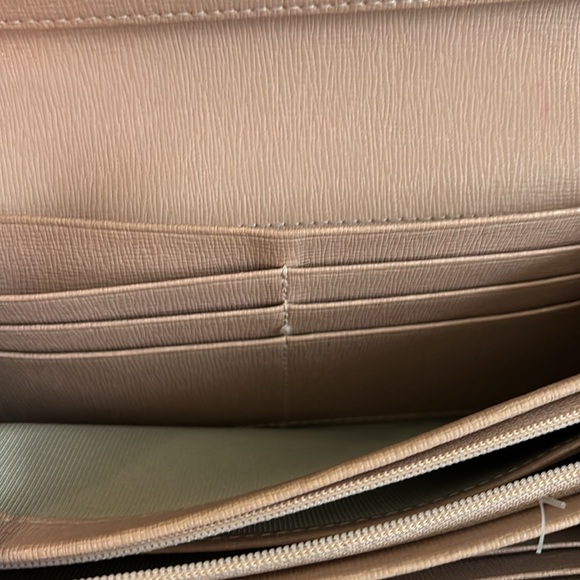 Furla blush pink large fold over leather wallet - Picture 8 of 13